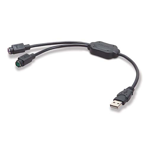 Belkin USB to PS/2 Adapter product photo front L