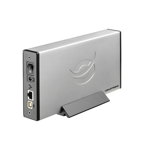 Conceptronic 3,5 inch Network (LAN) hard disk box product photo side L