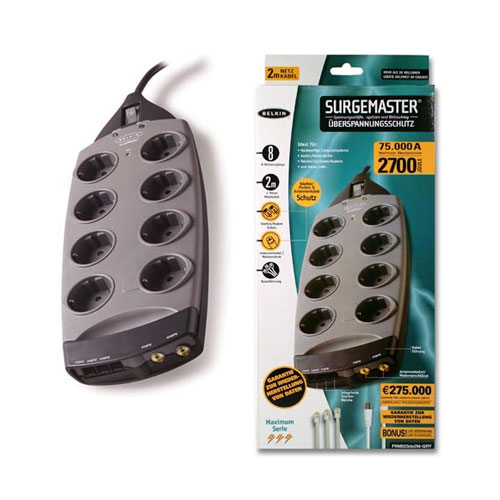 Belkin SurgeMaster Maximum Series suppressor - Germany product photo front L