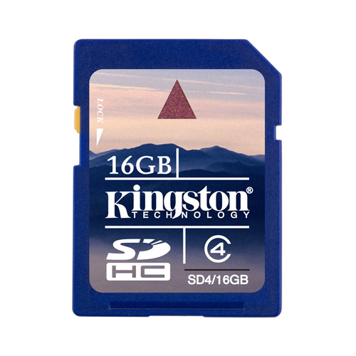 Kingston 16GB SDHC Card product photo front L