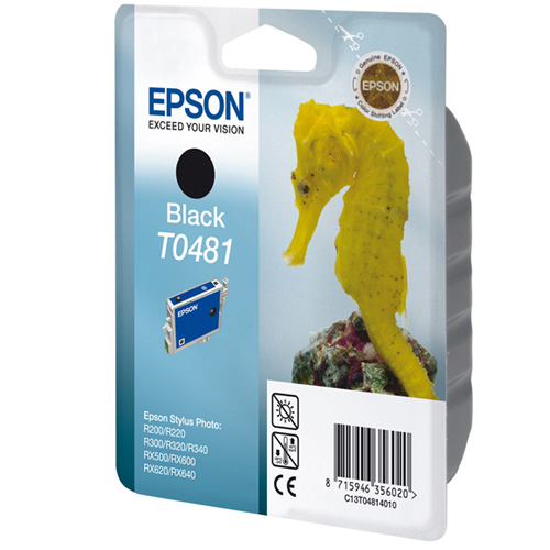 Epson Singlepack Black T0481 product photo front L