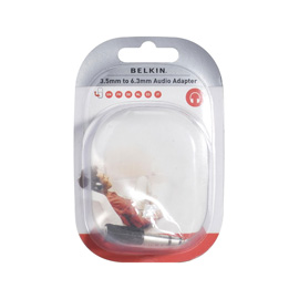 Belkin 3.5/6.3mm jack adapter 3.5mm MONO-M/6.3mm STR-M product photo front M
