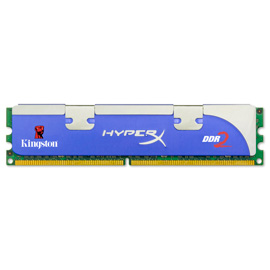 Kingston HyperX 1GB, 1066MHz, DDR2, Non-ECC, CL5 (5-5-5-15), DIMM 240-pin, 2.2V, CL5, Gold product photo front M