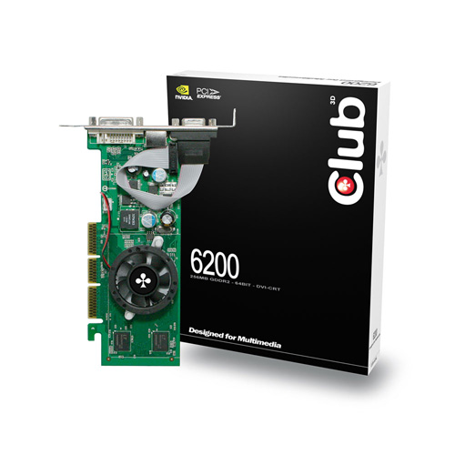 CLUB3D GeForce 6200 photo du produit front L