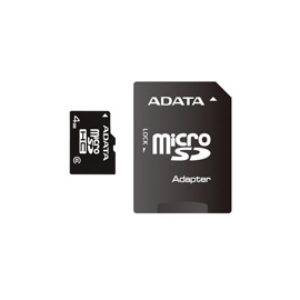 A-DATA microSDHC 4GB class6 photo du produit front M
