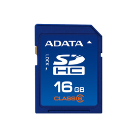 A-DATA SDHC 16GB class6 photo du produit front M