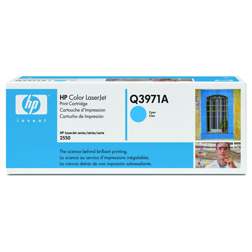 HP 123 LaserJet Printing Supplies 123A Cyan LaserJet Toner Cartridge Produktbild front L