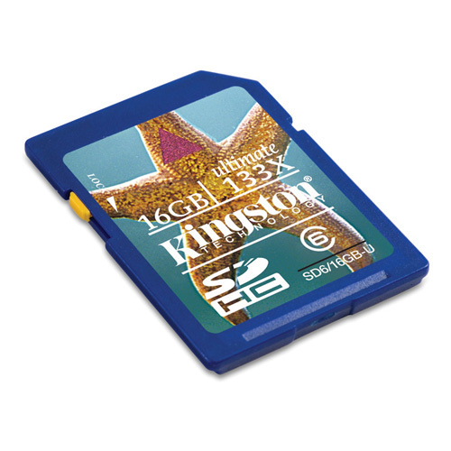 Kingston 16GB SDHC photo du produit side L