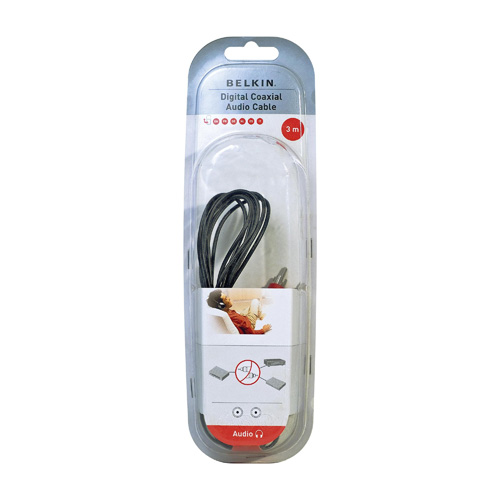 Belkin Digital coax audio cable RCA-M/RCA-M 1.5M Produktbild front L