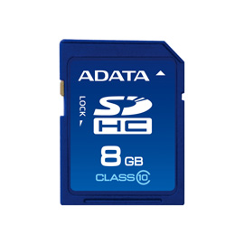 A-DATA 8GB SDHC Class 10 product photo front M