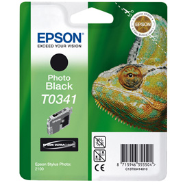Epson Singlepack Black T0341 Ultra Chrome photo du produit front M