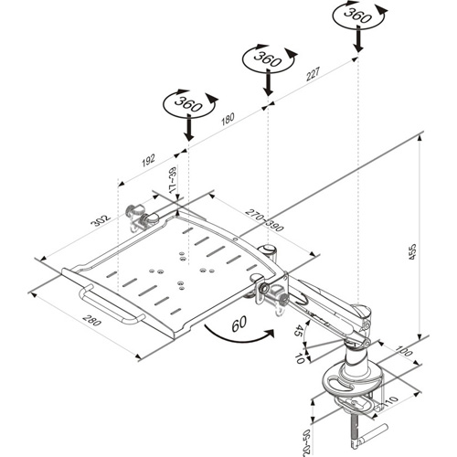 Newstar NOTEBOOK-D200 Produktbild back L