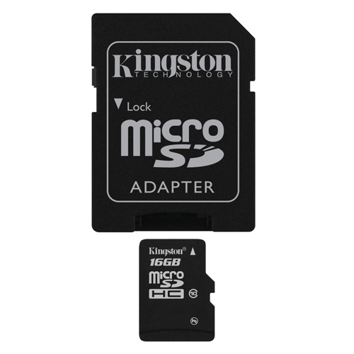 Kingston 16GB microSDHC Produktbild front L