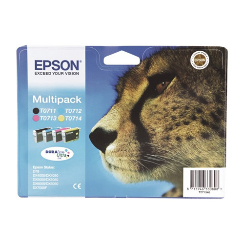 Epson Multipack 4-farbig T0715 DURABrite Ultra Ink Produktbild front L