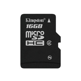 Kingston 16GB microSDHC w/o Adapter Produktbild front M
