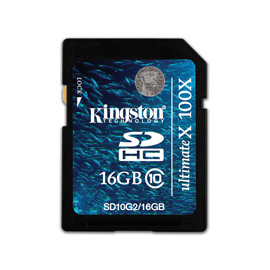 Kingston 16GB SDHC Card Produktbild front M