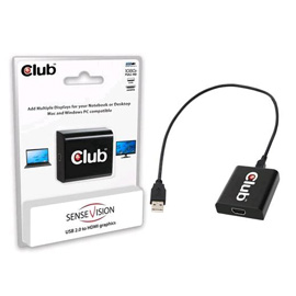 CLUB3D USB2.0 to HDMI Graphics Produktbild back M