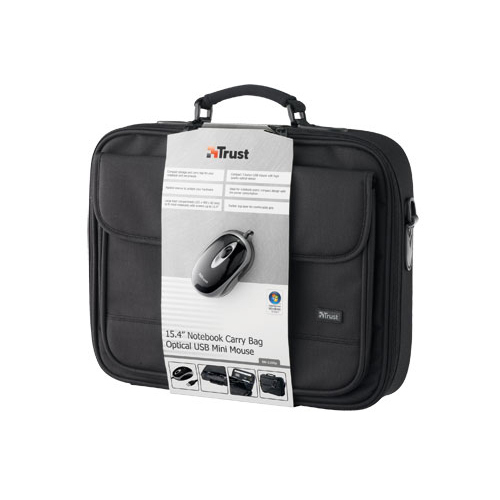Trust 15.4" Notebook Bag + Mini Mouse product photo front L