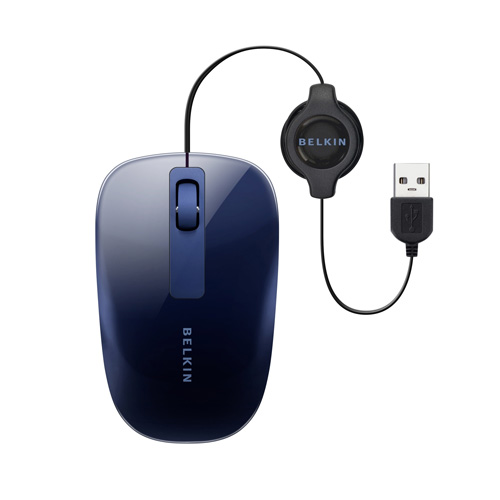 Belkin Retractable Comfort Mouse product photo front L