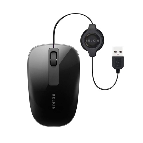 Belkin Retractable Comfort Mouse product photo front L