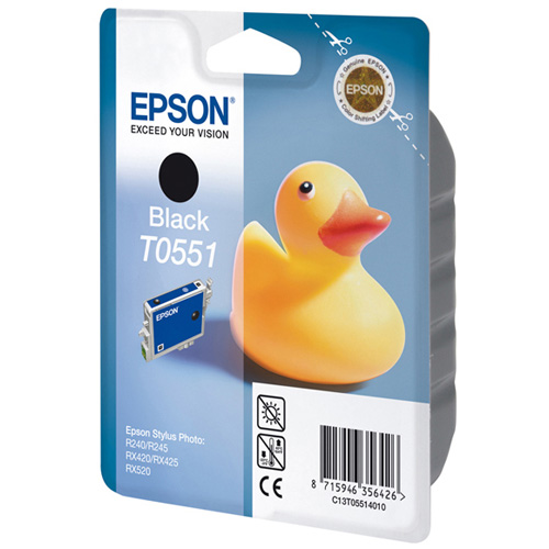 Epson Singlepack Black T0551 product photo front L