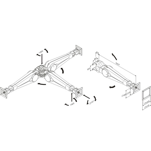 Newstar FPMA-W500 product photo back L