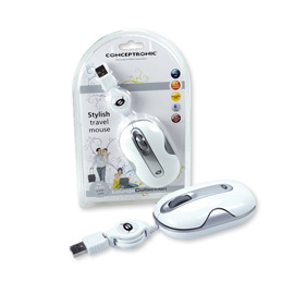 Conceptronic Stylish Wired Travel Mouse product photo front M