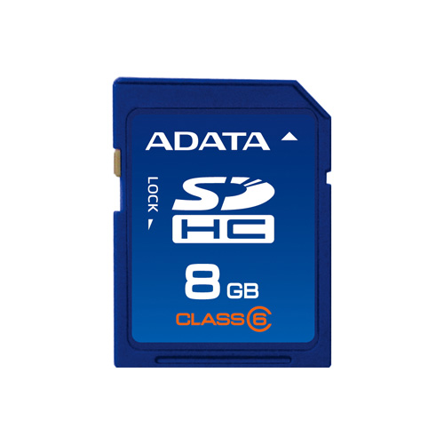 A-DATA SDHC 8GB class6 photo du produit front L