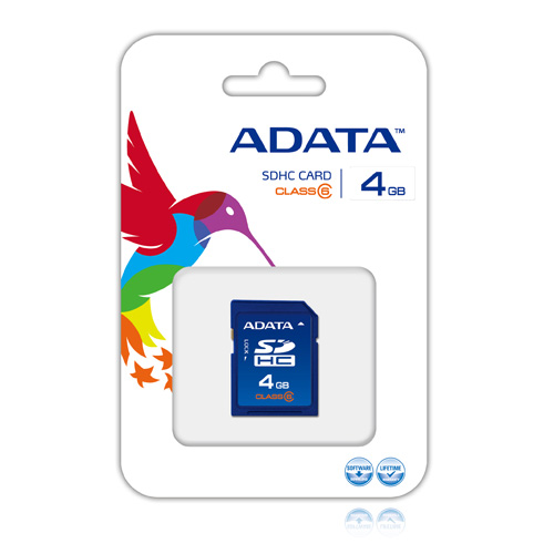 A-DATA SDHC 4GB class6 photo du produit back L