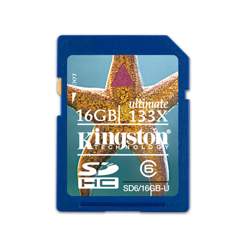 Kingston 16GB SDHC photo du produit front L