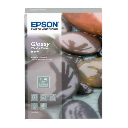 Epson Glossy Photo Paper, 100 x 150 mm, 225g/m², 100 Sheets photo du produit front L