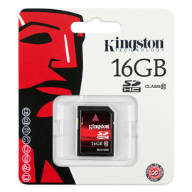 Kingston 16GB SDHC photo du produit side M
