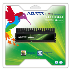 A-DATA XPG Gaming Series V2.0, DDR3, 2400 MHz, CL9, 4GB (2GB x 2) photo du produit back M