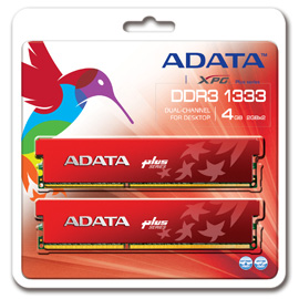 A-DATA XPG Plus Series, DDR3, 1333 MHz, CL8, 4GB (2GB x 2) photo du produit back M