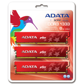 A-DATA XPG Plus Series, DDR3, 1333 MHz, CL8, 6GB (2GB x 3) photo du produit back M