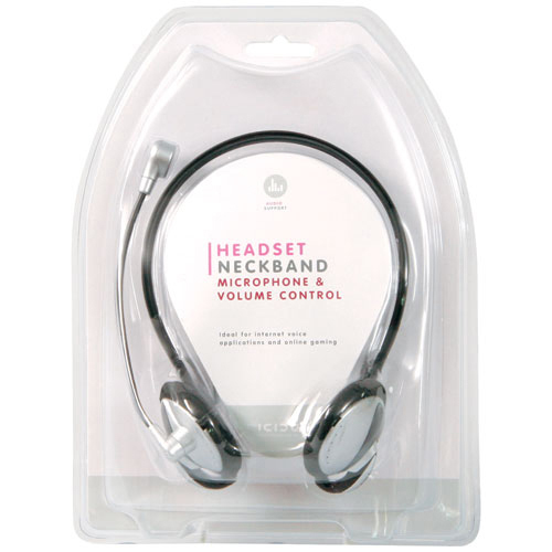 ICIDU Neckband Kopfhërer mit Mikrophon & Volumeregelung Produktbild back L