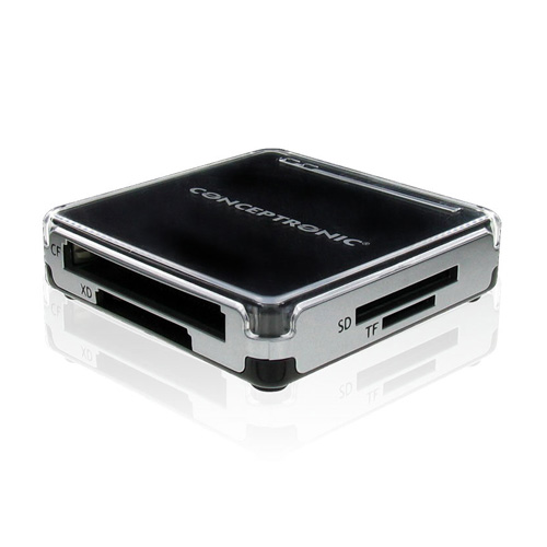 Conceptronic USB 2.0 All in One memory card reader/writer Produktbild front L