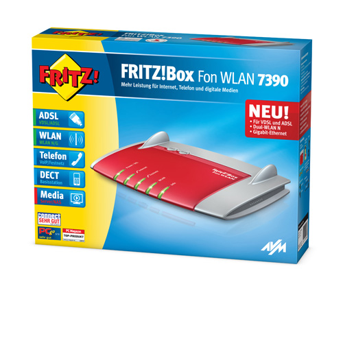 AVM FRITZ!Box Fon WLAN 7390 Edition A/CH Produktbild back L