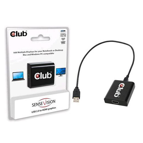 CLUB3D USB2.0 to HDMI Graphics Produktbild back L