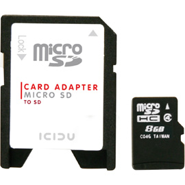 ICIDU Micro SDHC Karte 8GB Produktbild back M