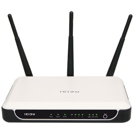 ICIDU Drahtlosen Gigabit Router 300N Produktbild side M