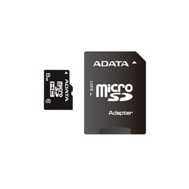 A-DATA 8GB microSDHC Class 10 Produktbild front M