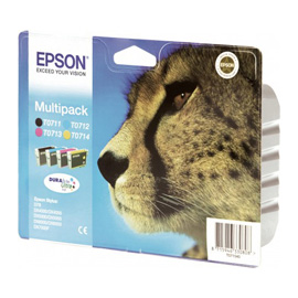 Epson Multipack 4-farbig T0715 DURABrite Ultra Ink Produktbild side M