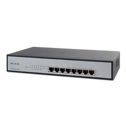Belkin 8-Port Gigabit Switch product photo front L