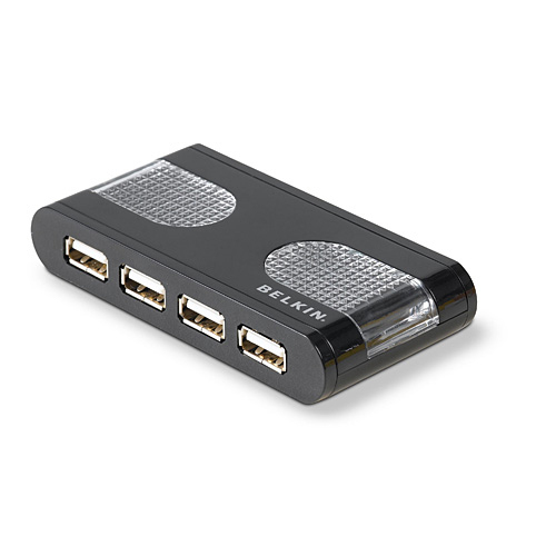 Belkin Hi-Speed USB 2.0 7-Port Lighted Hub product photo front L