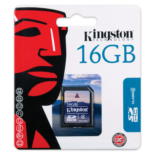 Kingston 16GB SDHC Card product photo back L