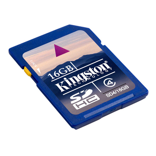 Kingston 16GB SDHC Card product photo side L