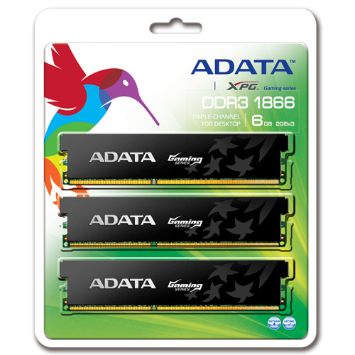 A-DATA XPG Gaming Series, DDR3, 1866MHz, CL9, 6GB (2GB x 3) product photo back L
