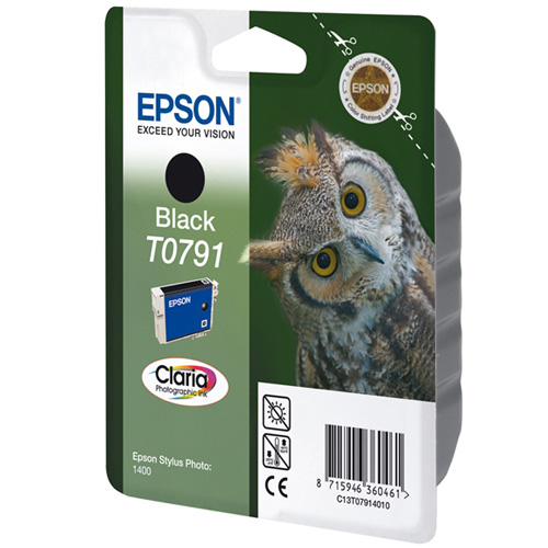 Epson Singlepack Black T0791 Claria Photographic Ink product photo front L