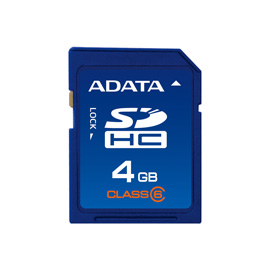 A-DATA SDHC 4GB class6 product photo front M